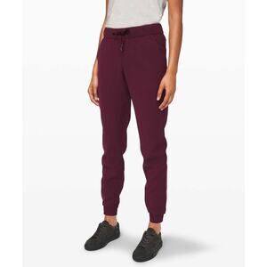 Lululemon On The Fly Dark Adobe Burgundy Athletic Women's Jogger Pants 8
